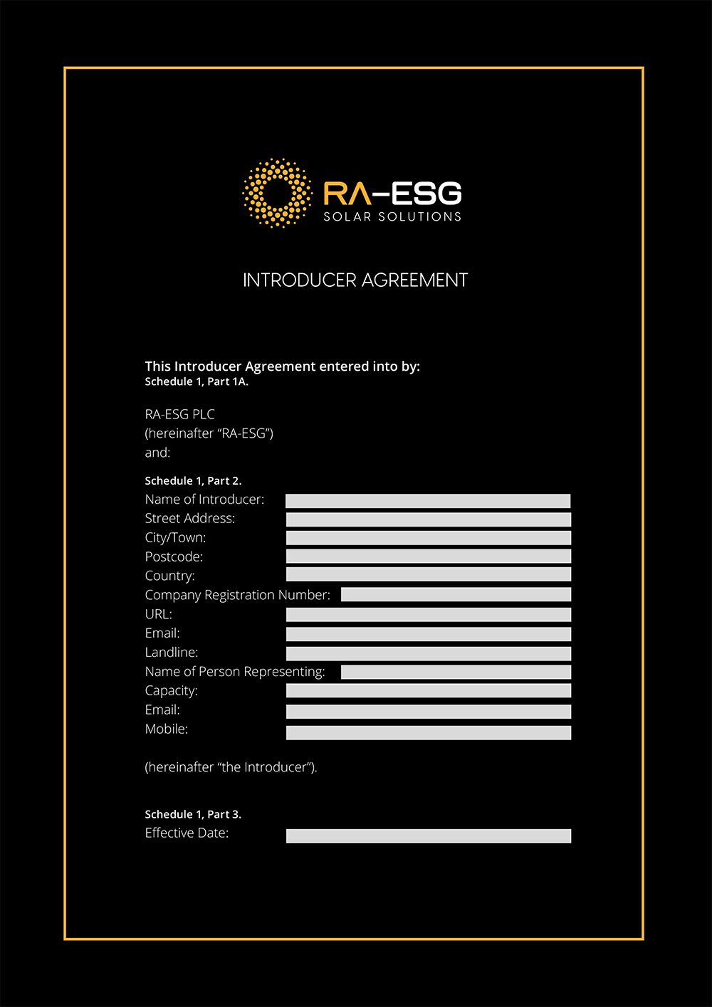 Introducer agreement RA-ESG